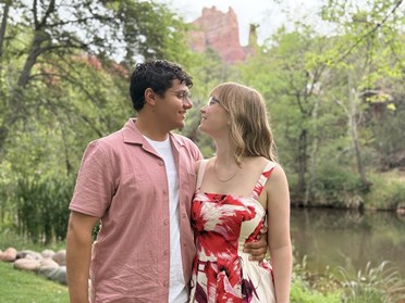 Looking into each other's eyes